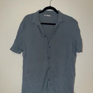 Zara Men's Casual Gray Button Down Shirt